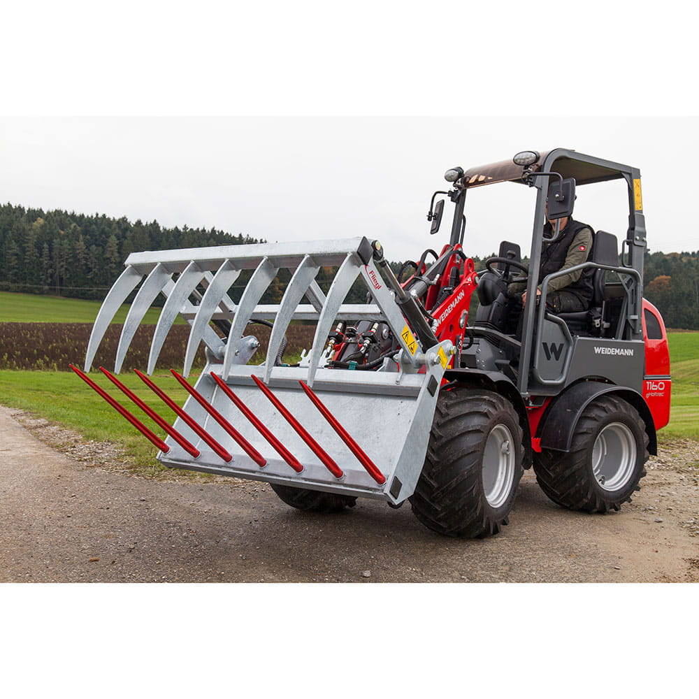 Fliegl manure and silage grab fork, galvanized – robust grab fork with Euro standard attachment