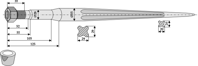 BL2633 Frontladerzinken Frost-Original 17053