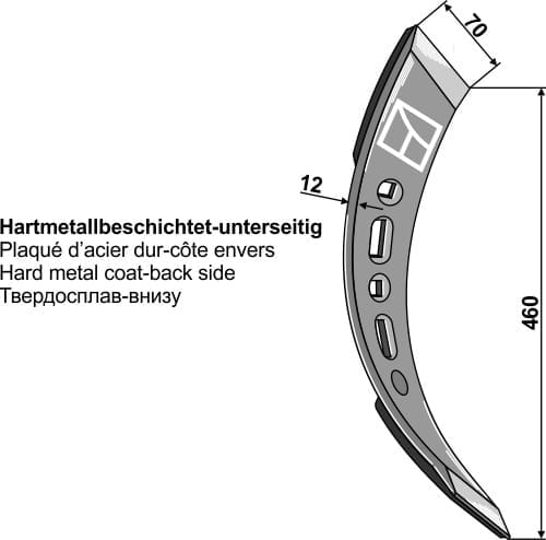 BL28804 Spitze SK verdreht rechts - passend zu Väderstad