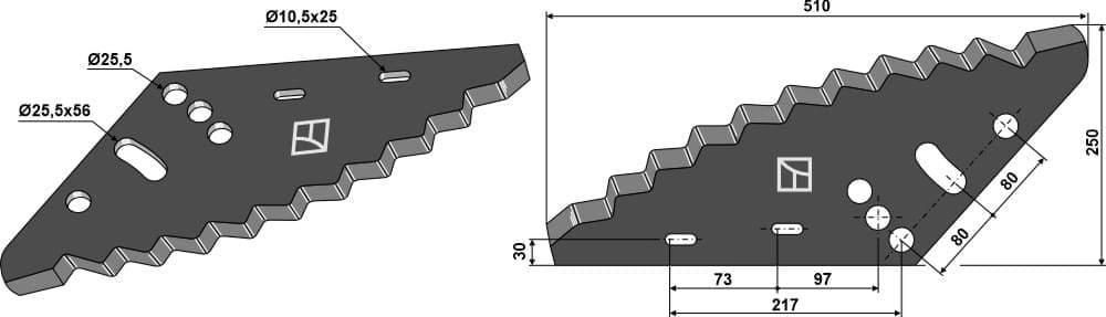 BL29778 Futtermischwagenmesser - passend zu HI-SPEC	VF0009 - VTF021B