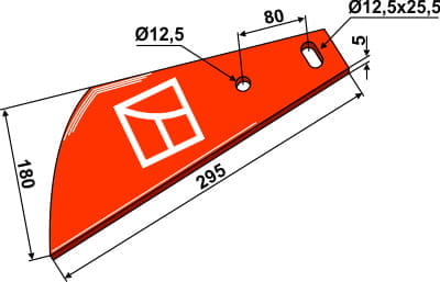 BL31-0143 Abstreiferblech 5mm / 295mm