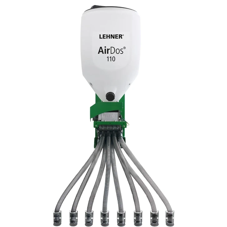 LEHNER AirDos® Schlauchstreuer Typ 110 – Kompakter Pneumatik-Streuer mit 8 Abgängen & LAS 4 Bedienteil