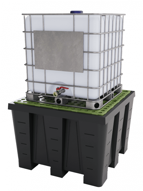 EMP Auffangwanne für 1 IBC – 1200 Liter – Carbon Light aus recyceltem PEHD