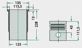 John Deere  Motortyp: 8,1L Power Tec Kolbensatz kpl.