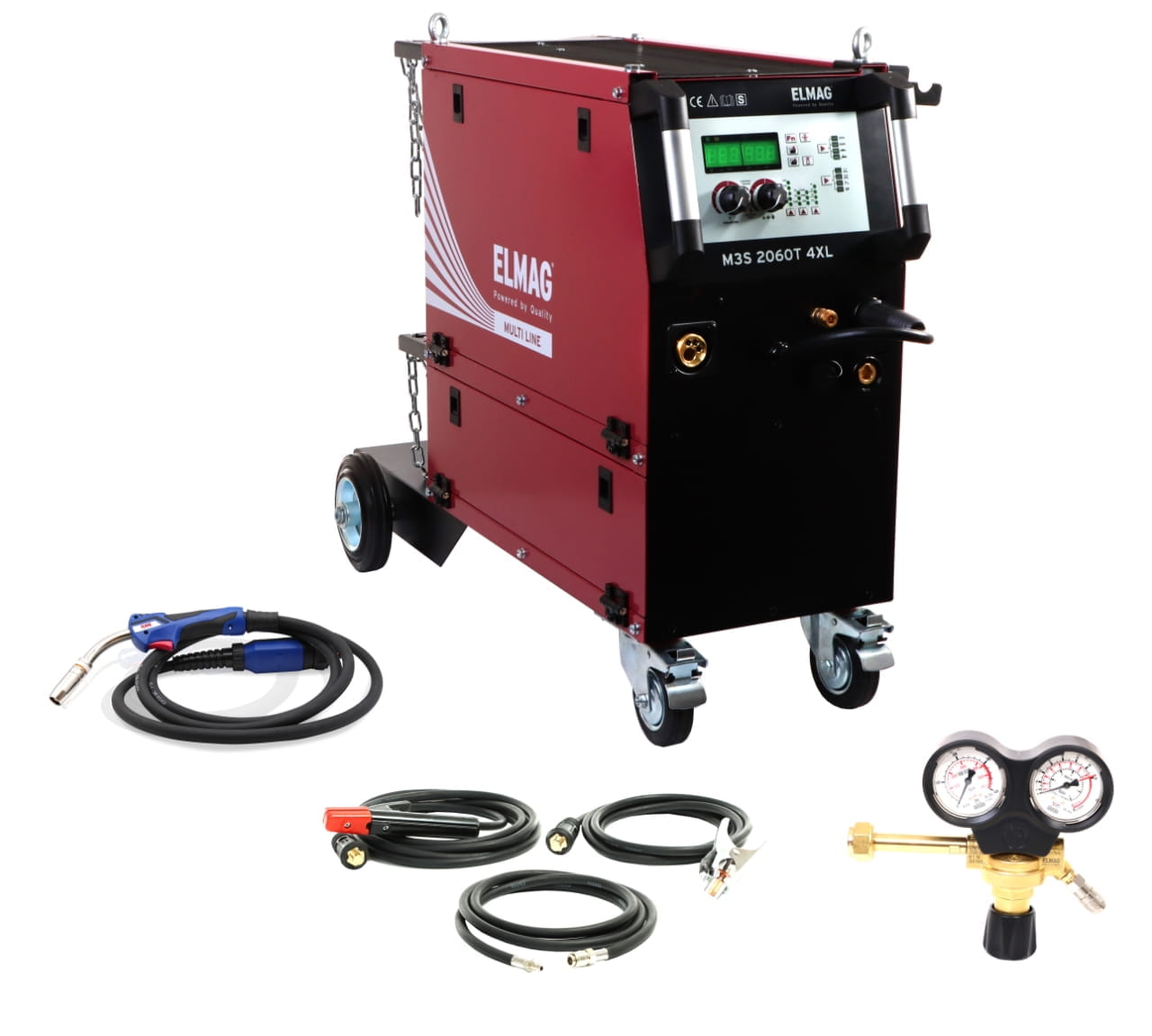 Elmag Multifunctional Mobile Welding Machine M3S 2060T 4XL / ECO-SET - MIG / MAG / MMA / TIG