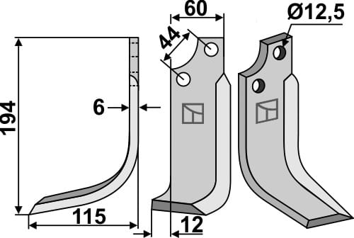 BL5498 Fräsmesser L - passend zu Maschio / Gaspardo 19100418