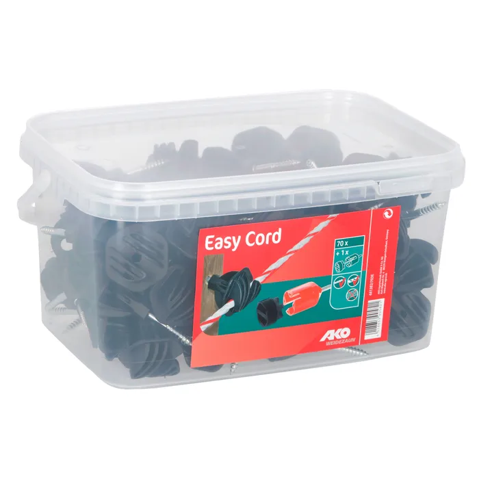 70x AKO Seilisolator EASY Cord – Isolator mit selbstschneidendem Gewinde für Seile bis 8 mm & Litzen