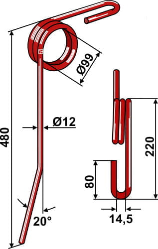 BL29120 Striegelzinken - passend zu Güttler 72000110