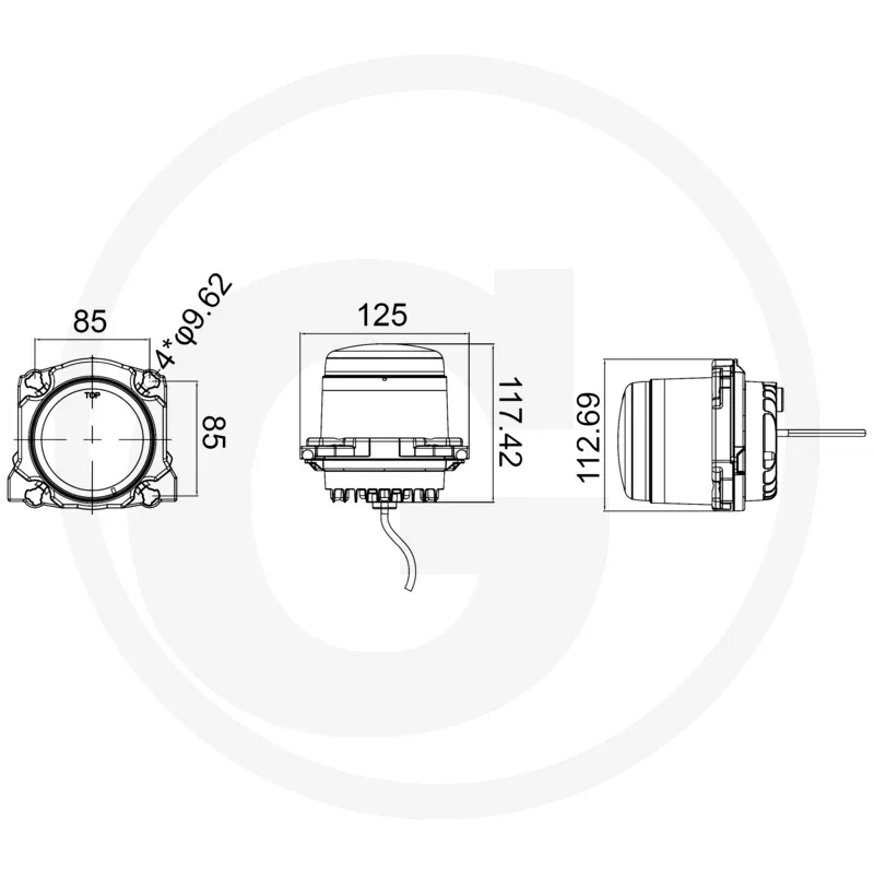 LED headlights - compatible with Deutz-Fahr, Fendt, Massey Ferguson, Valtra
