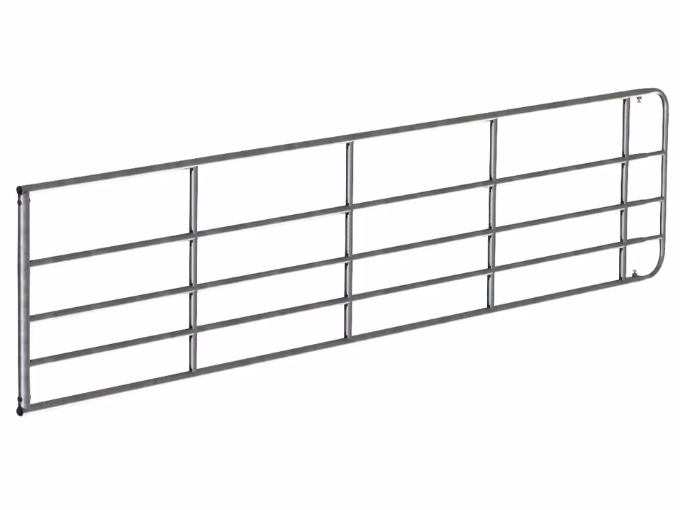 Adjustable pasture gate, 90cm x 4-5m, galvanized, incl. mounting kit