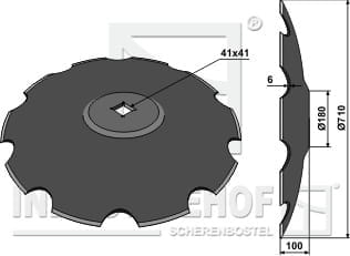 BL30188 Gezahnte Scheibe mit flachem Ansatz - Ø710