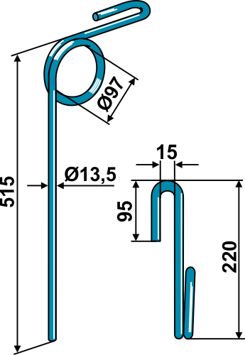 ET10355 Striegelzinken - passend zu Köckerling Topmix 501131