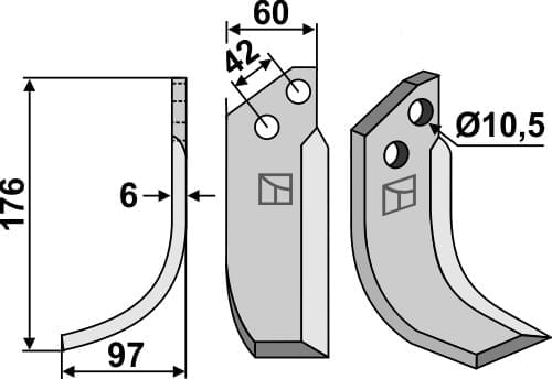 BL6391 Fräsmesser L - passend zu Valpadana 4RM180