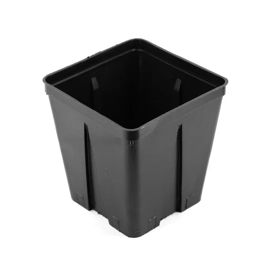 450x Quadratischer Baumschul-Topf 12x12x13 cm Anti-Wurzelspirale 1,7L – Profi Pflanztopf für Forstpflanzen & Obstbäume