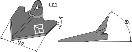 Hoe share 120mm