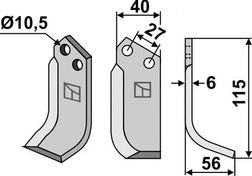 BL4719 Fräsmesser R - passend zu BCS 48426