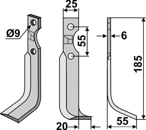 BL4723 Fräsmesser R - passend zu BCS 43434