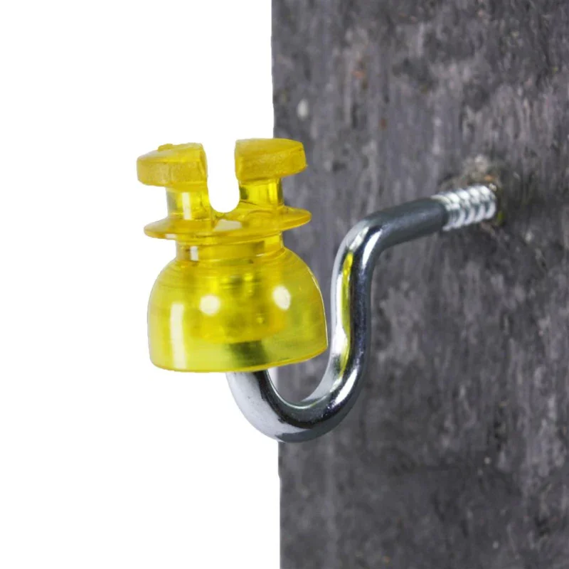 25x Schlitzisolatoren C161 für Weidelitze & Draht – Polycarbonat, Holzgewinde