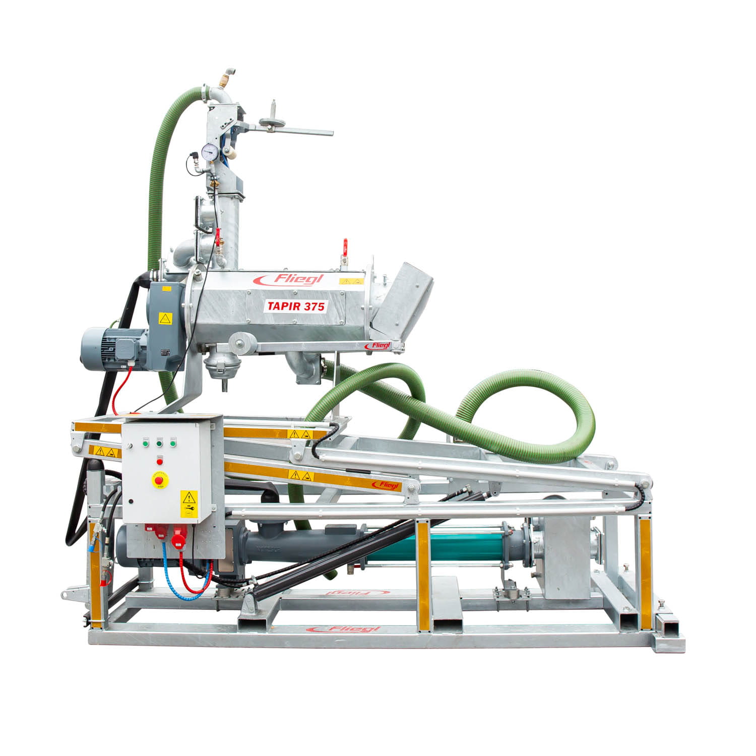 Fliegl teleskopierbarer Gülleseparator mit Exzenterschneckenpumpe – 40 m³/h