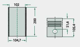 Complete piston kit - suitable for Case J904166+A77733+A77727