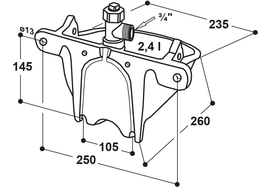 Suevia drinking bowl mod. 8