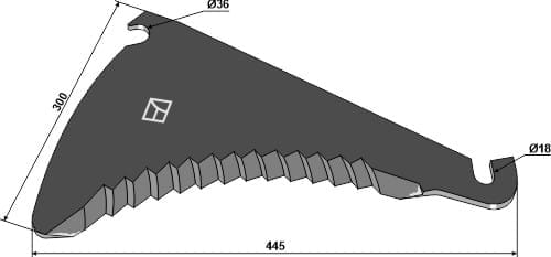 BL29839 Ladewagenmesser 5mm - passend zu Kemper 74810