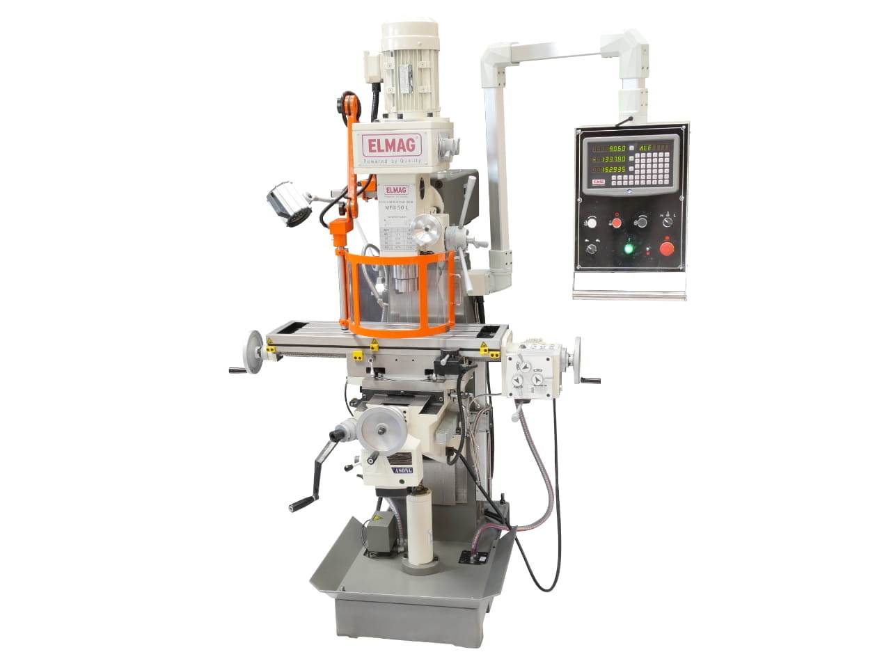 Elmag Getriebe Fräs- und Bohrmaschine Modell MFB 50 L inkl. 3-Achs Digitale Positionsanzeige