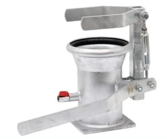 Italian system (Berselli) quick coupler 6" with M-part 6" galvanized, with vent