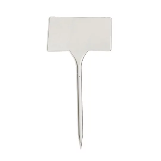 100x Geneigte Pflanzetiketten 75 x 125 mm, Höhe 275 mm – Schräge Pflanzenstecker aus Hartschaumstoff