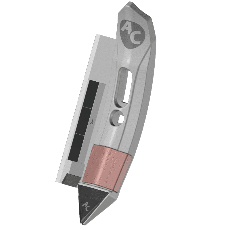 BL41470 GRUBBERSPITZE PASSEND FUR CATALANA 375*68*25 - L.A. 35 bis 75 mm L mit Seitenmesser