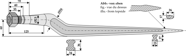 BLET10487 Silozinken 800mm / M22x1,5