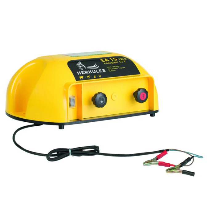 Herkules EA15 TRIO electric fence energiser - 12V/9V/230V
