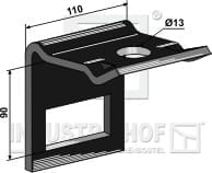 BL28620 Halter für Zinken 80 x 10