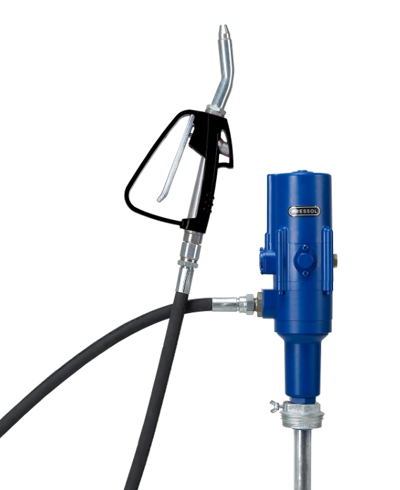 Pressol Ölsystem 5:1 für 200/220-Liter-Fässer mit Pneumatik-Ölpumpe, Füllventil und 4 m Förderschlauch