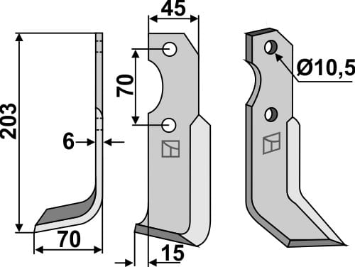 BL4874 Fräsmesser L - passend zu Brumital - Agris