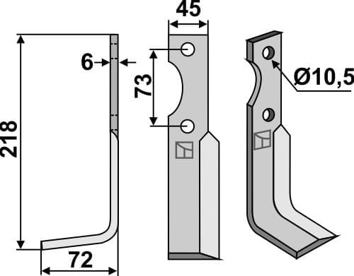BL5076 Fräsmesser L - passend zu Eurogreen