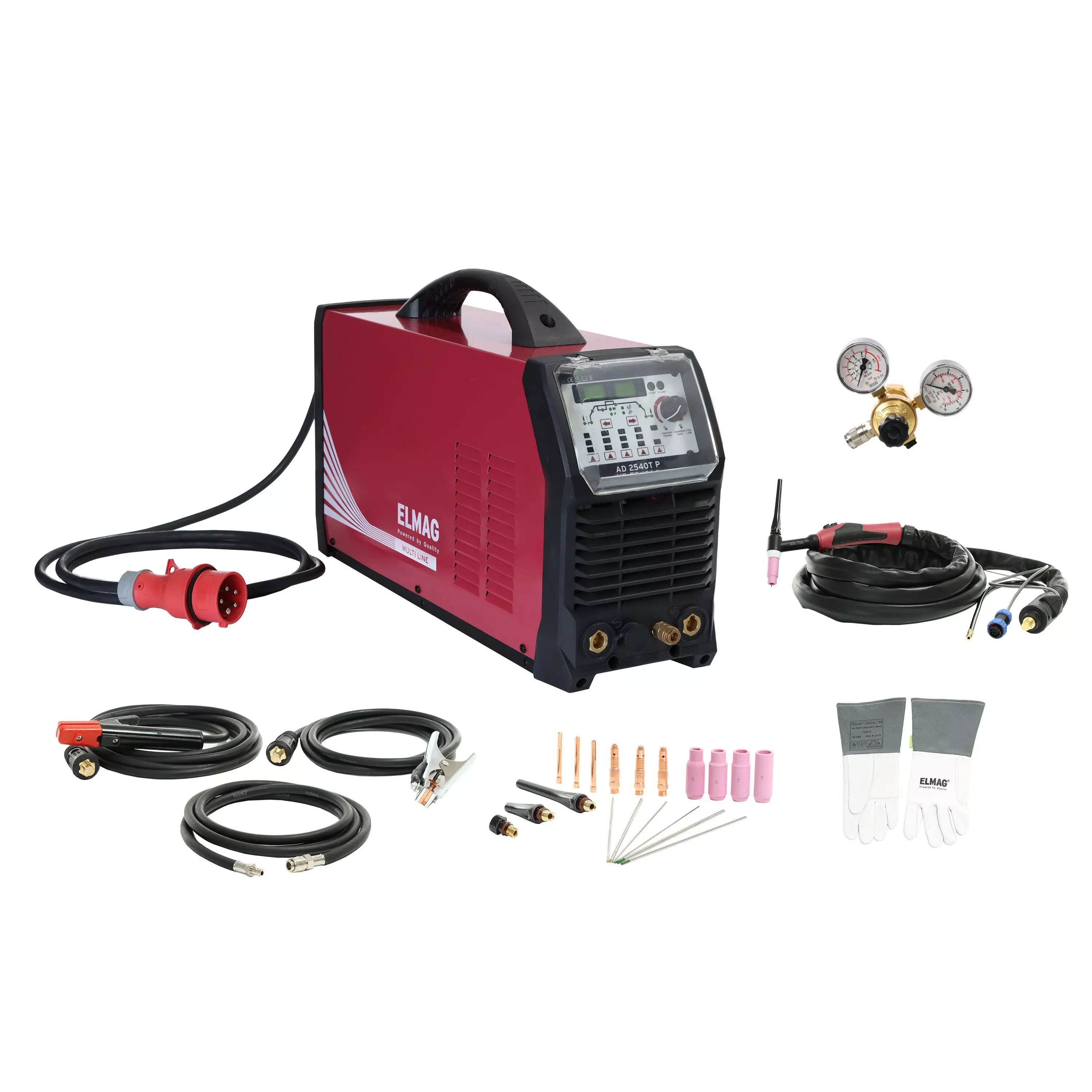 Elmag TIG/WIG AC/DC welding machine 10-250A, 400V, set