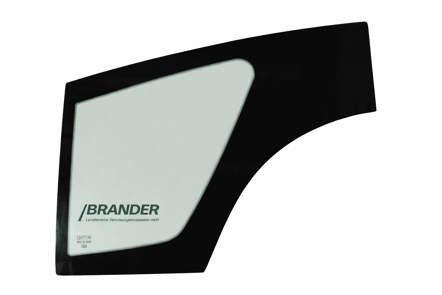 Door glass, lower left - suitable for Kramer 350 (348-01), 5025 (348-52), 5035 (348-01)