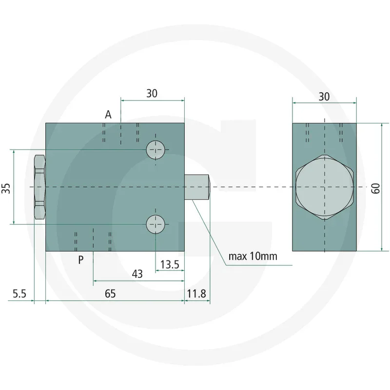 Oleodinamica Marchesini 2/2-way valve NC-DT-3/8"BSP