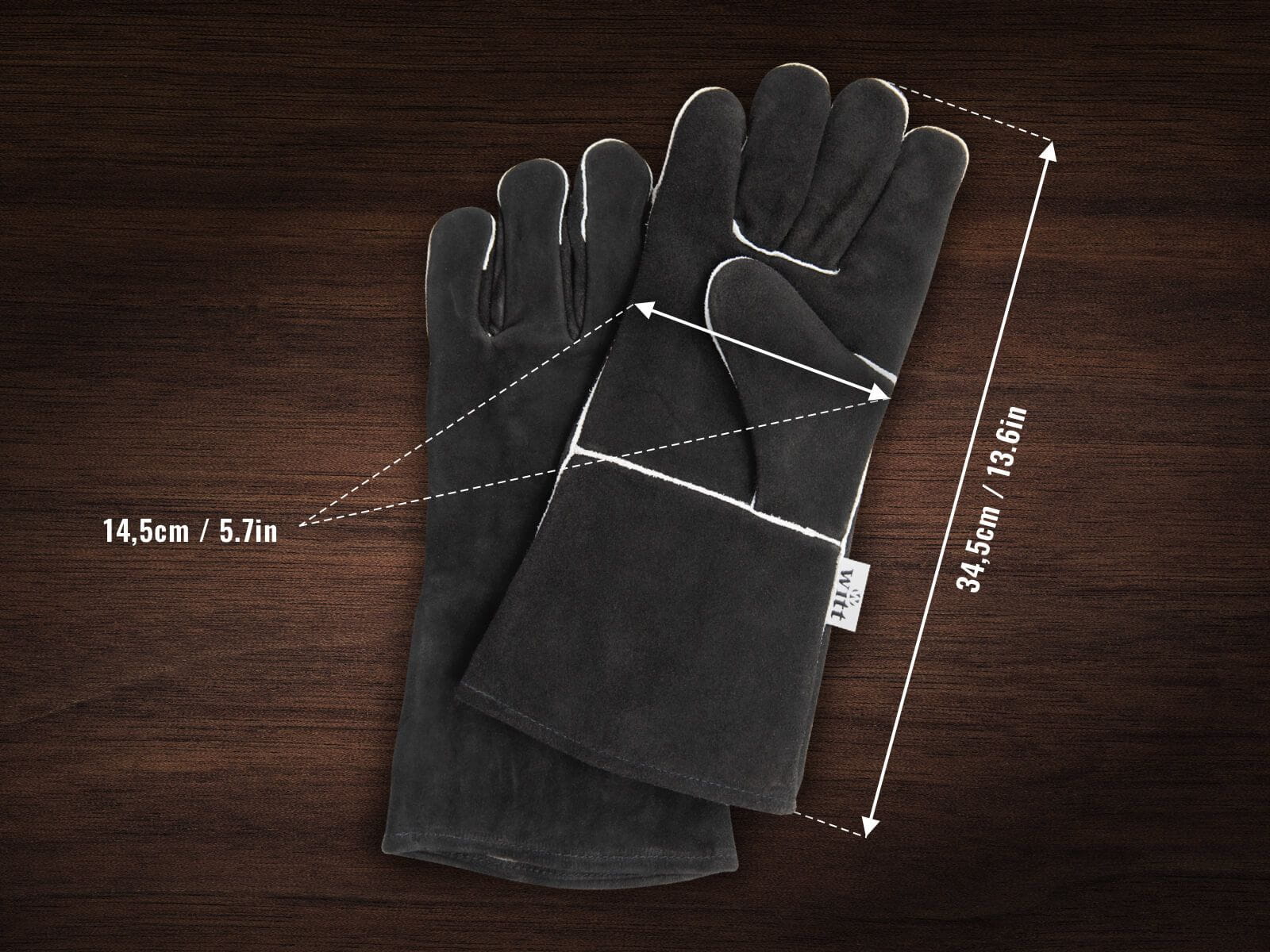 Witt Ofenhandschuhe schwarz/grau – hitzebeständig