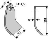 BL3629 Y- Messer 155 für Falc