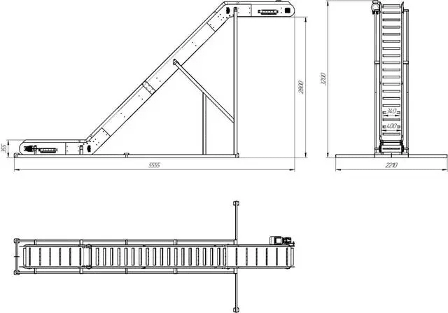 Conveyor belt for filling hoppers 5550 × 400 mm – High-performance industrial conveyor belt