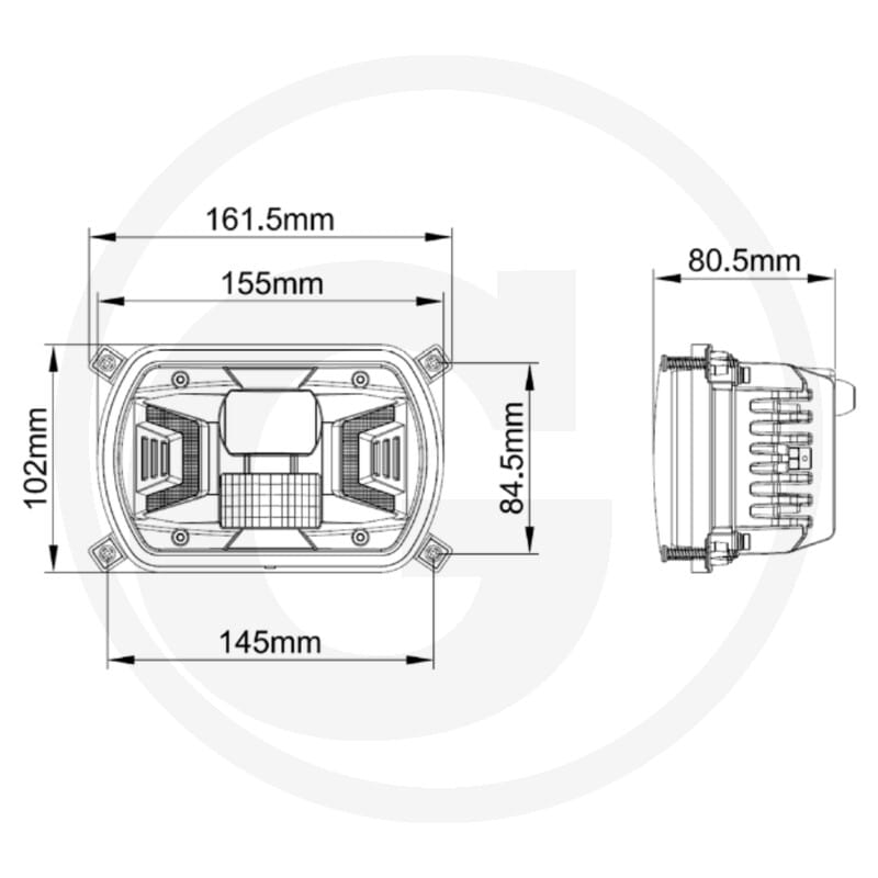 LED headlights - suitable for New Holland TD series, TD5000