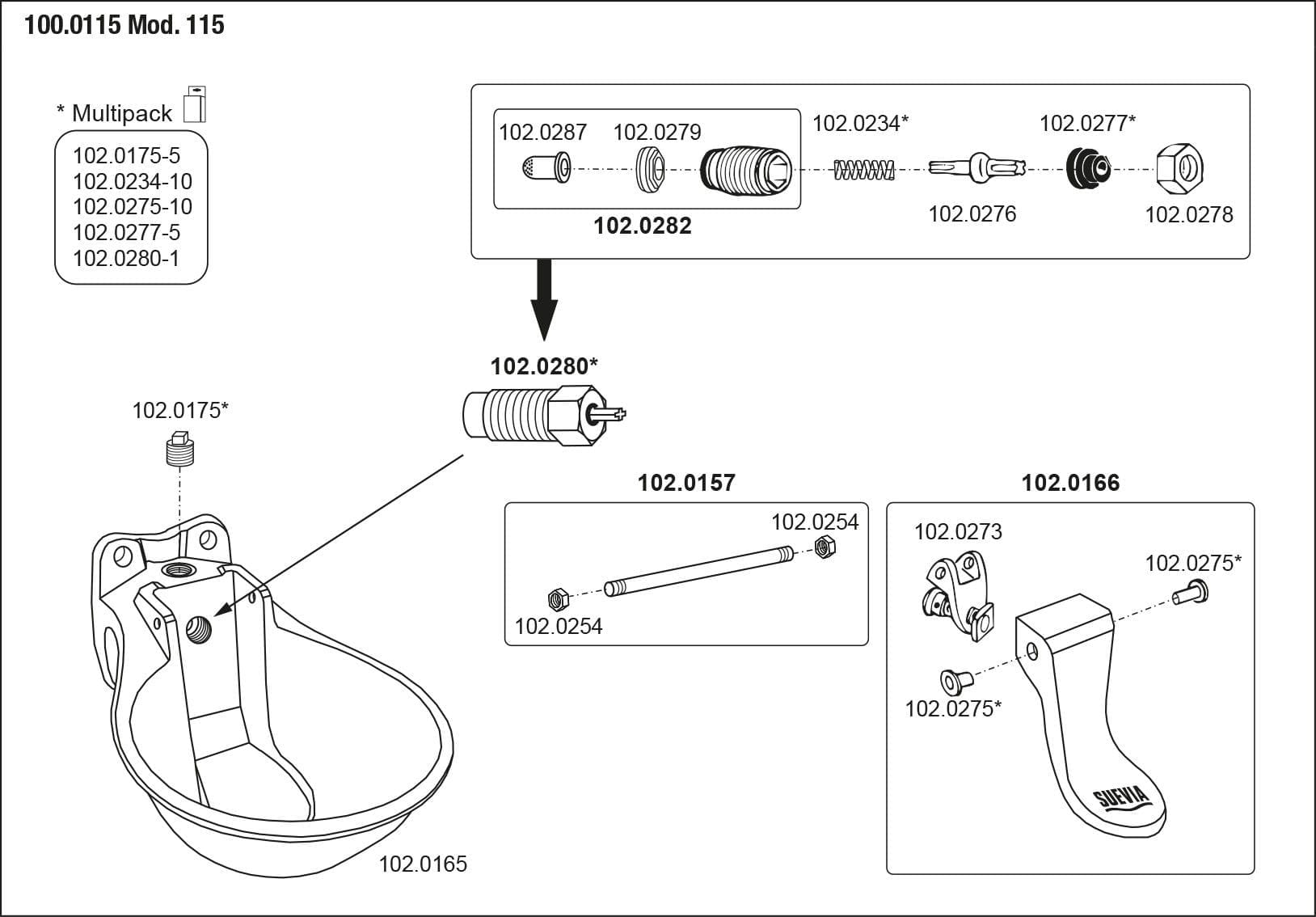 Suevia Tränkebecken Mod. 115