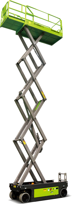 Zoomlion Elektro Scherenhebebühne 12,0 m Arbeitshöhe | 10,0 m Plattformhöhe | 250 kg Tragkraft | Lithium-Ionen Akku 230 Ah | AC-Antrieb | Plattformausschub 0,91 m