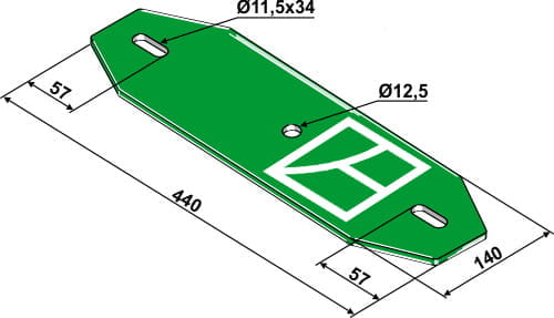 BLE007454 Nr.3 Federplatte 440mm - passend zu Kverneland KK057066 / KK05706688