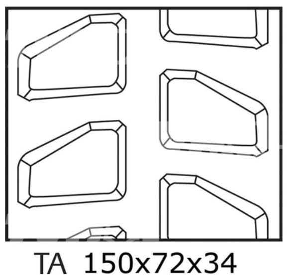 Rubber track 150X72X34 - black
