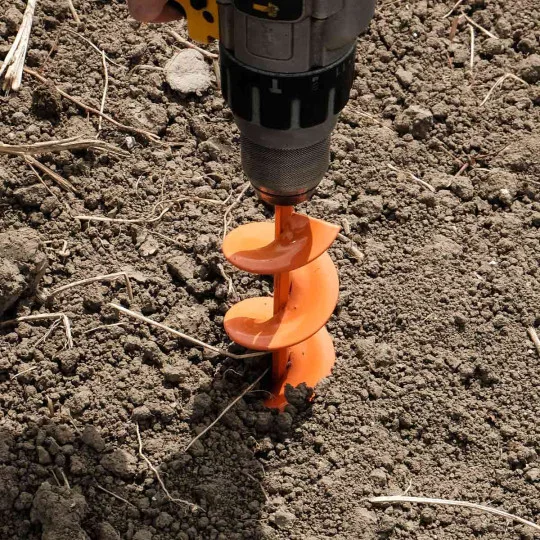 Terrateck Bohrschnecke 80 mm für Bohrmaschine – Erdbohrer für Gartenbau & Pflanzarbeiten