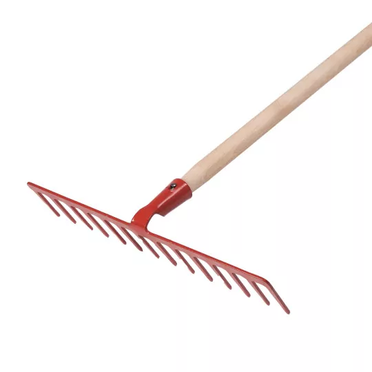 Râteau forgé 40 cm – 14 dents droites avec manche en bois 150 cm