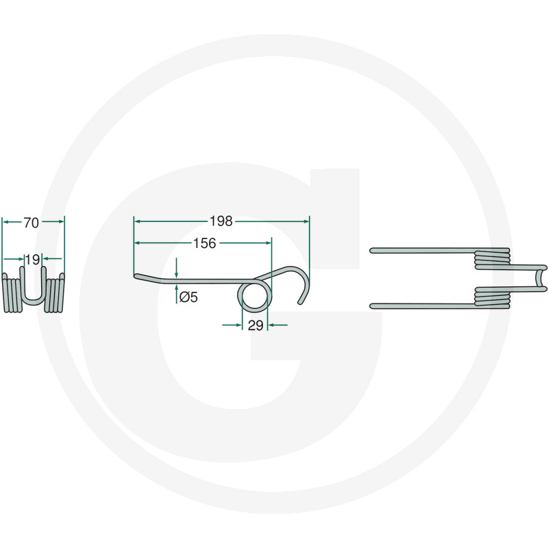 Pick-up Zinken 198mm - passend zu Ladewagen Claas LWG, LWL